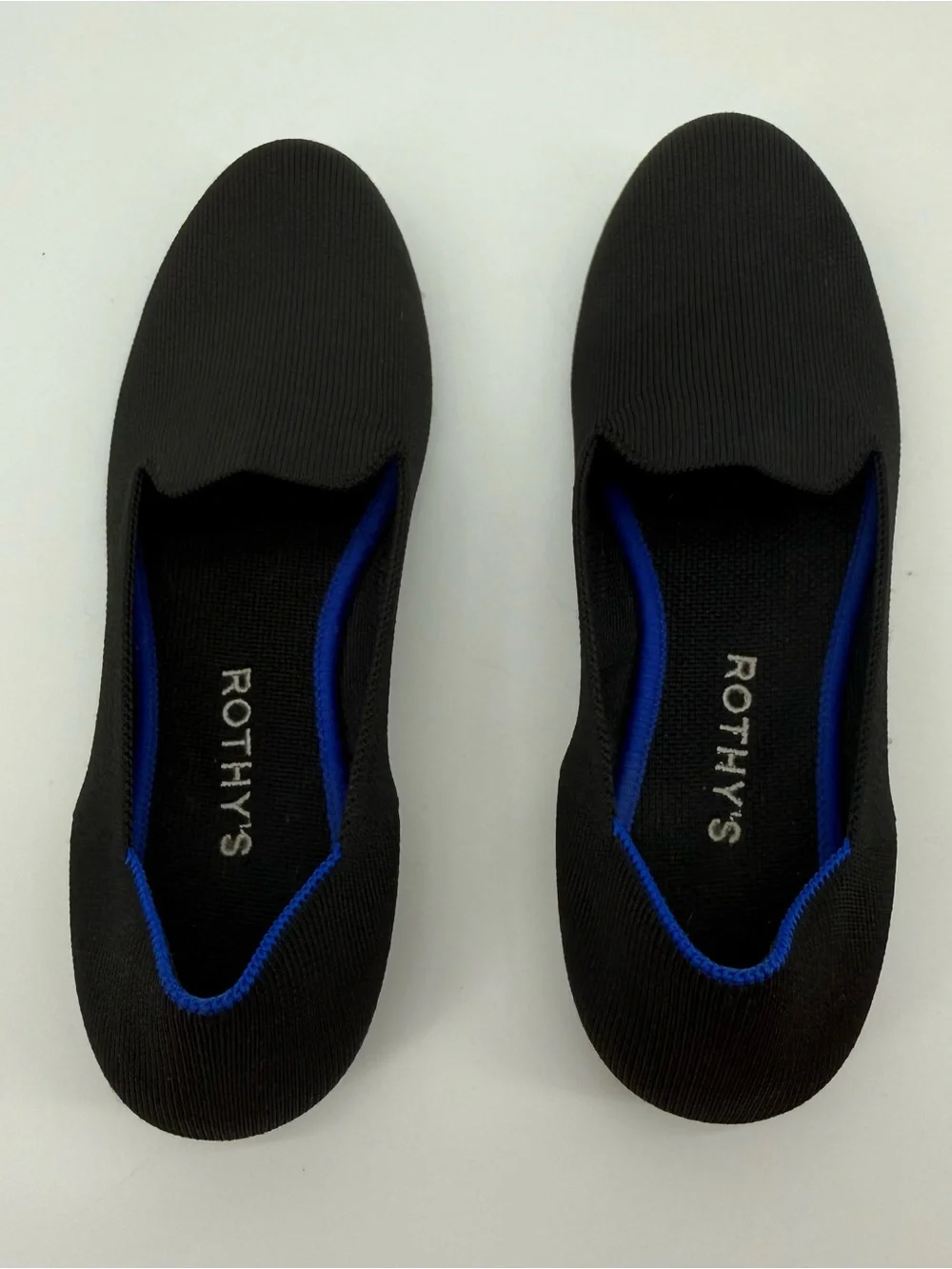 Rothy's The Loafer Black Flats Size 7.5 Womens Classic Knit